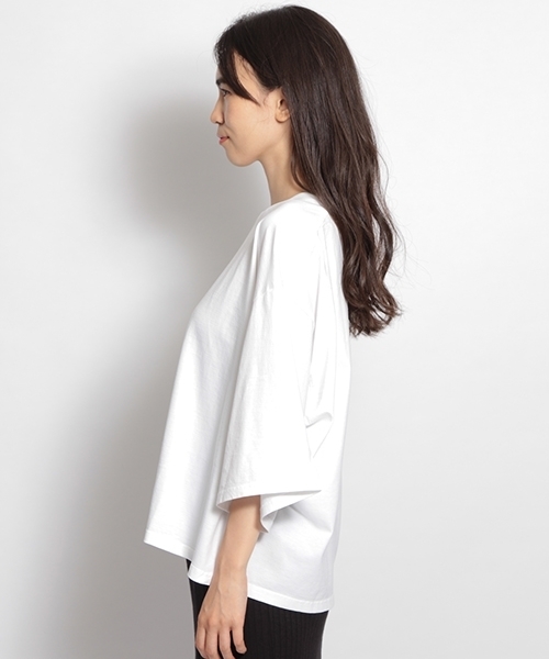 niko and...(ニコアンド)の「トリプルXLピースダイTシャツ(Tシャツ/カットソー・レディース・ホワイト/ライトブルー/ブラック/ブラウン/ライトベージュ・FREE)」の12枚目の写真