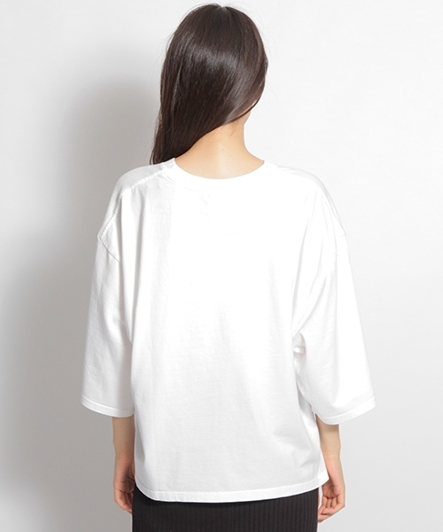 niko and...(ニコアンド)の「トリプルXLピースダイTシャツ(Tシャツ/カットソー・レディース・ホワイト/ライトブルー/ブラック/ブラウン/ライトベージュ・FREE)」の13枚目の写真