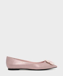 ファーリーフローラルディテールバレリーナ / FURRY FLORAL DETAIL BALLERINAS