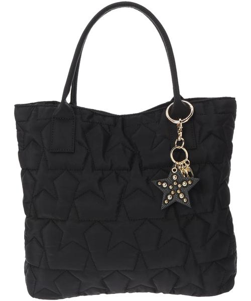 ブラック星柄キルティングバッグ Kipling 整理上手な8ポケット 星柄キルティングバッグBOOK