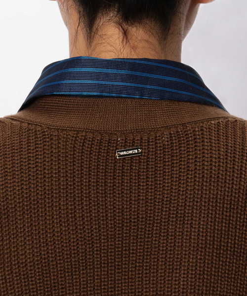 NARACAMICIE（ナラカミーチェ）の「フレアーヘムビックシルエットVカーディガン（カーディガン/ボレロ・レディース・ブラック/ブラウン・MEDIUM/X-LARGE）」の14枚目の写真