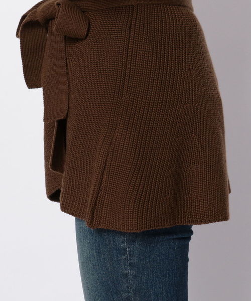 NARACAMICIE（ナラカミーチェ）の「フレアーヘムビックシルエットVカーディガン（カーディガン/ボレロ・レディース・ブラック/ブラウン・MEDIUM/X-LARGE）」の6枚目の写真