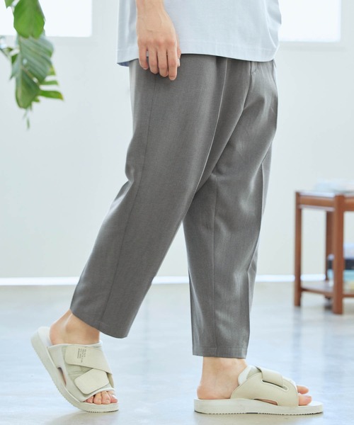 MONO-MART(モノマート)の「TRタックワイドパンツ テーパードスラックス/アンクルワイドシルエット(MONO-MART)(スラックス・メンズ・チャコールグレー/ブラック/ネイビー/モカ/グレー系その他/ベージュ系その他/キャメル/グレー系その他2/ベージュ系その他3/ベージュ系その他2・S/M/L)」の3枚目の写真