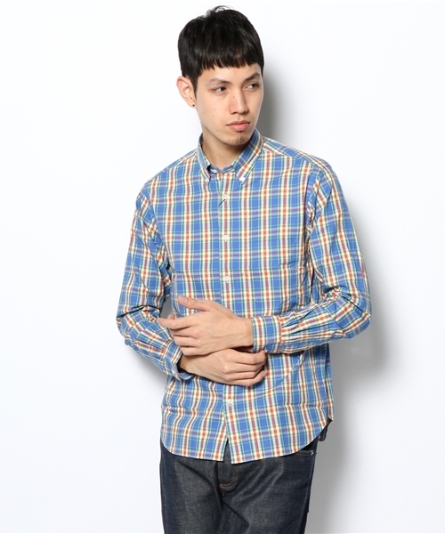 BEAUTY&YOUTH UNITED ARROWS（ビューティーアンドユースユナイテッドアローズ）の「BY オックスフォード タータン/チェック ボタンダウンシャツ◆§（シャツ/ブラウス・メンズ・レッド/ダークグリーン/コバルトブルー・X-SMALL/SMALL/MEDIUM/LARGE/X-LARGE）」の3枚目の写真