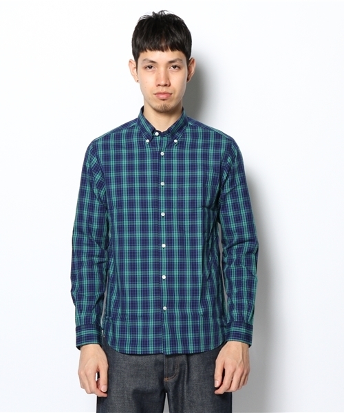 BEAUTY&YOUTH UNITED ARROWS（ビューティーアンドユースユナイテッドアローズ）の「BY オックスフォード タータン/チェック ボタンダウンシャツ◆§（シャツ/ブラウス・メンズ・レッド/ダークグリーン/コバルトブルー・X-SMALL/SMALL/MEDIUM/LARGE/X-LARGE）」の4枚目の写真