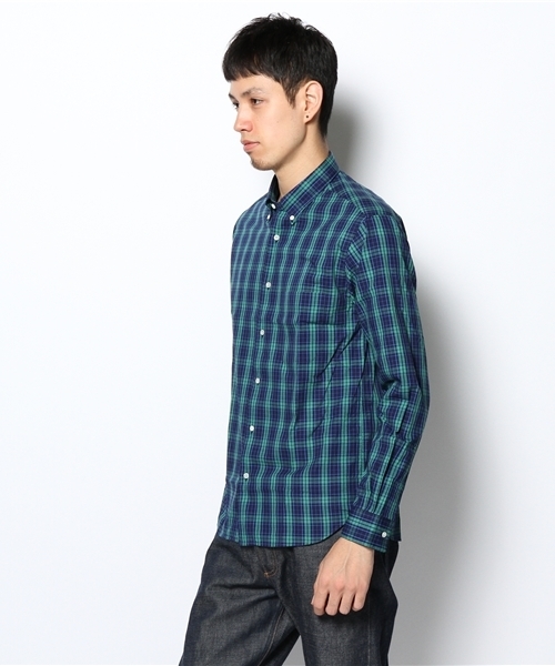 BEAUTY&YOUTH UNITED ARROWS（ビューティーアンドユースユナイテッドアローズ）の「BY オックスフォード タータン/チェック ボタンダウンシャツ◆§（シャツ/ブラウス・メンズ・レッド/ダークグリーン/コバルトブルー・X-SMALL/SMALL/MEDIUM/LARGE/X-LARGE）」の5枚目の写真