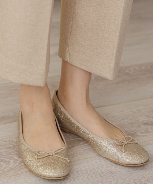 flower（フラワー）の「スパークルバレエシューズ（バレエシューズ・レディース・ブラウン/パープル/ゴールド/ブラック・7/8/9/6/5/10）」の7枚目の写真