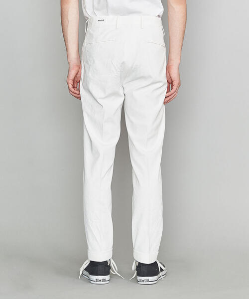BEAUTY&YOUTH UNITED ARROWS（ビューティーアンドユースユナイテッドアローズ）の「BY ホワイト ノープリーツ スリム アンクルパンツ（チノパンツ・メンズ・ホワイト・MEDIUM/SMALL/LARGE/X-LARGE）」の2枚目の写真