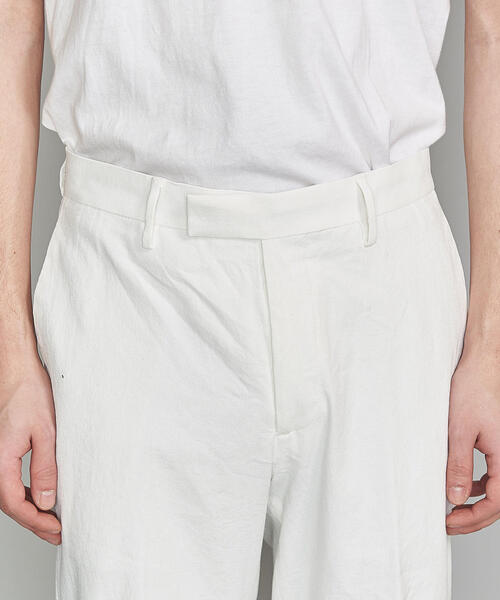 BEAUTY&YOUTH UNITED ARROWS（ビューティーアンドユースユナイテッドアローズ）の「BY ホワイト ノープリーツ スリム アンクルパンツ（チノパンツ・メンズ・ホワイト・MEDIUM/SMALL/LARGE/X-LARGE）」の5枚目の写真