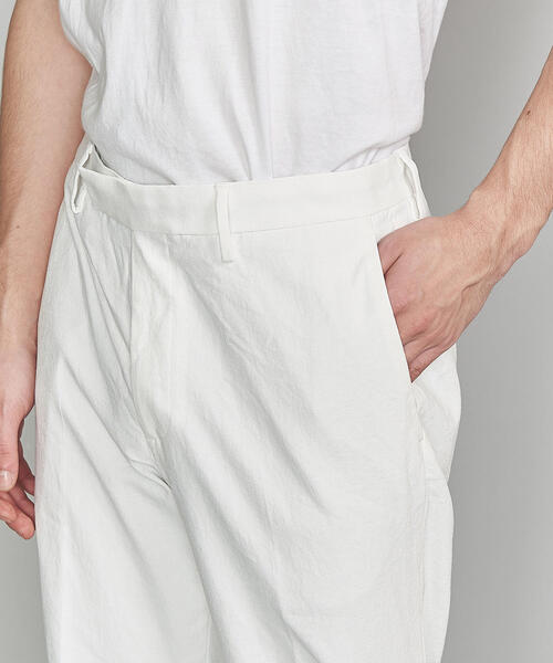 BEAUTY&YOUTH UNITED ARROWS（ビューティーアンドユースユナイテッドアローズ）の「BY ホワイト ノープリーツ スリム アンクルパンツ（チノパンツ・メンズ・ホワイト・MEDIUM/SMALL/LARGE/X-LARGE）」の6枚目の写真