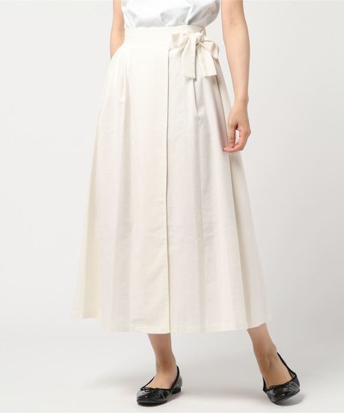 rps（アールピーエス）の「ラップ風スカート（スカート・レディース・オフホワイト/ダークベージュ/グリーン/ライトカーキ・M）」の10枚目の写真