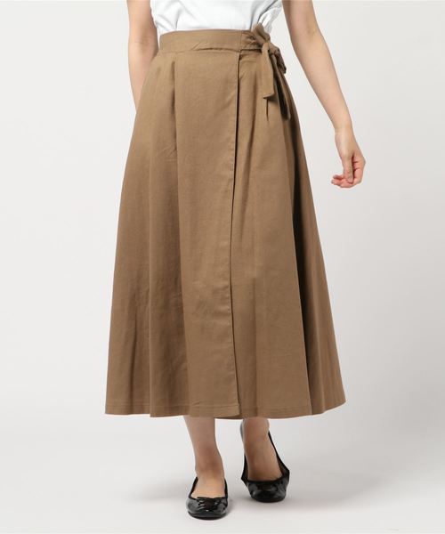 rps（アールピーエス）の「ラップ風スカート（スカート・レディース・オフホワイト/ダークベージュ/グリーン/ライトカーキ・M）」の9枚目の写真