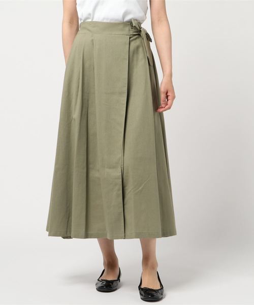 rps（アールピーエス）の「ラップ風スカート（スカート・レディース・オフホワイト/ダークベージュ/グリーン/ライトカーキ・M）」の7枚目の写真