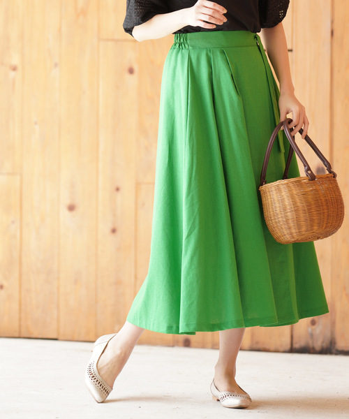 rps（アールピーエス）の「ラップ風スカート（スカート・レディース・オフホワイト/ダークベージュ/グリーン/ライトカーキ・M）」の15枚目の写真