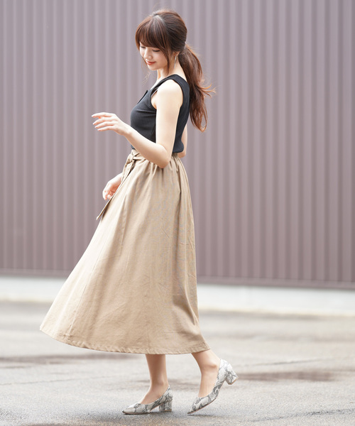 rps（アールピーエス）の「ラップ風スカート（スカート・レディース・オフホワイト/ダークベージュ/グリーン/ライトカーキ・M）」の12枚目の写真