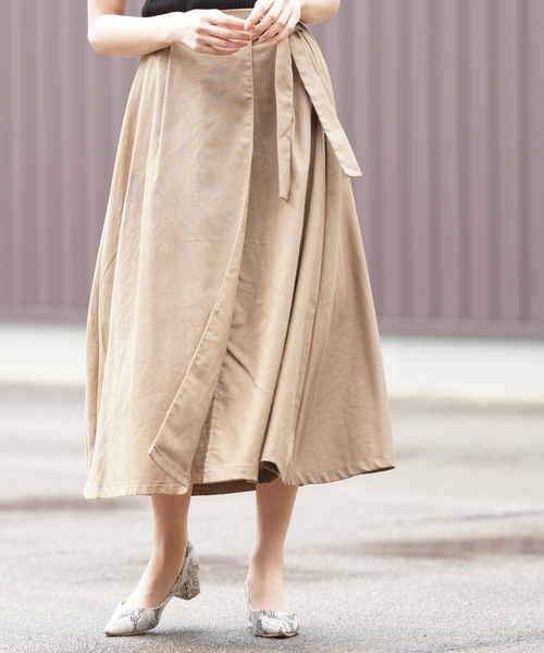 rps（アールピーエス）の「ラップ風スカート（スカート・レディース・オフホワイト/ダークベージュ/グリーン/ライトカーキ・M）」の11枚目の写真