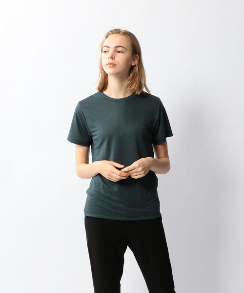 Steven Alan（スティーブンアラン）の「＜Steven Alan＞WASHABLE SHORT SLEEVE TEE SHIRT/Tシャツ（Tシャツ/カットソー・レディース・ブラック/ベージュ/ロイヤルブルー/オフホワイト/ケリー・FREE）」の4枚目の写真