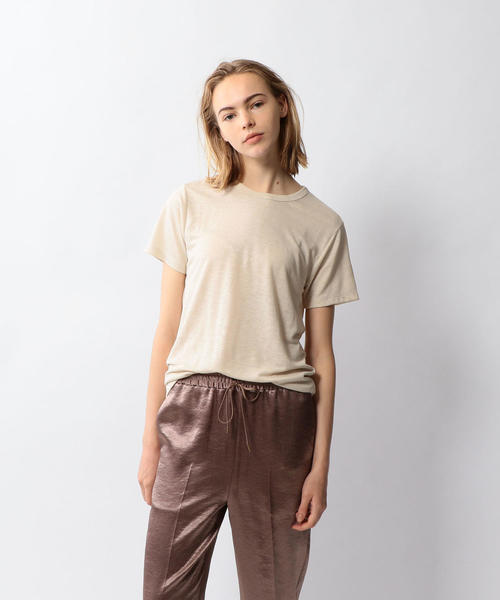 Steven Alan（スティーブンアラン）の「＜Steven Alan＞WASHABLE SHORT SLEEVE TEE SHIRT/Tシャツ（Tシャツ/カットソー・レディース・ブラック/ベージュ/ロイヤルブルー/オフホワイト/ケリー・FREE）」の2枚目の写真