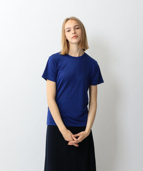 Steven Alan（スティーブンアラン）の「＜Steven Alan＞WASHABLE SHORT SLEEVE TEE SHIRT/Tシャツ（Tシャツ/カットソー・レディース・ブラック/ベージュ/ロイヤルブルー/オフホワイト/ケリー・FREE）」の21枚目の写真