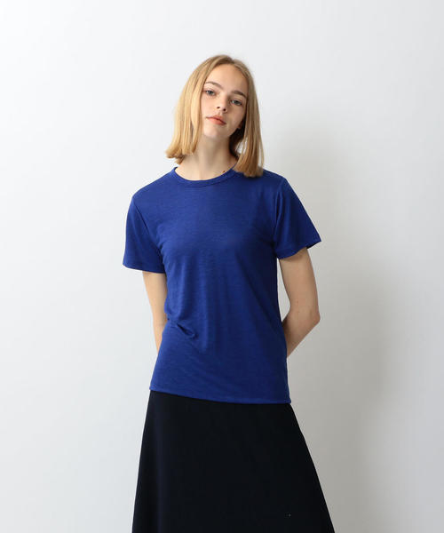 Steven Alan（スティーブンアラン）の「＜Steven Alan＞WASHABLE SHORT SLEEVE TEE SHIRT/Tシャツ（Tシャツ/カットソー・レディース・ブラック/ベージュ/ロイヤルブルー/オフホワイト/ケリー・FREE）」の22枚目の写真