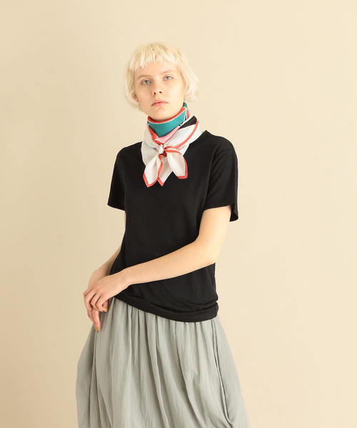 Steven Alan（スティーブンアラン）の「＜Steven Alan＞WASHABLE SHORT SLEEVE TEE SHIRT/Tシャツ（Tシャツ/カットソー・レディース・ブラック/ベージュ/ロイヤルブルー/オフホワイト/ケリー・FREE）」の12枚目の写真
