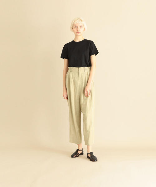 Steven Alan（スティーブンアラン）の「＜Steven Alan＞WASHABLE SHORT SLEEVE TEE SHIRT/Tシャツ（Tシャツ/カットソー・レディース・ブラック/ベージュ/ロイヤルブルー/オフホワイト/ケリー・FREE）」の13枚目の写真