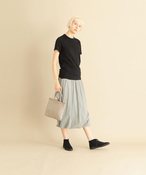 Steven Alan（スティーブンアラン）の「＜Steven Alan＞WASHABLE SHORT SLEEVE TEE SHIRT/Tシャツ（Tシャツ/カットソー・レディース・ブラック/ベージュ/ロイヤルブルー/オフホワイト/ケリー・FREE）」の15枚目の写真