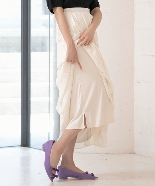 KOBE LETTUCE（コウベレタス）の「3type[スカート／パンツ／ワンピース]ミディアム丈ペチコートインナー（その他アンダーウェア/インナー・レディース・ベージュ系その他/ライトベージュ/ブラック系その他/ブラック系その他2/ベージュ系その他2/ブラック/ベージュ系/ブラック系/ベージュ/ベージュ系1/ブラック系2/ブラック系1・1/2/3/4）」の9枚目の写真