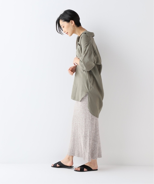 JOURNAL STANDARD relume(ジャーナルスタンダード レリューム)の「ウォッシャブルコットンシルクスカート◆(スカート・レディース・ネイビー/ブラウン・FREE)」の13枚目の写真