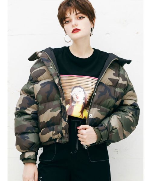 jouetie（ジュエティ）の「ガールフォトロンT（Tシャツ/カットソー・レディース・オフホワイト/ブラック/イエロー・MEDIUM）」の2枚目の写真