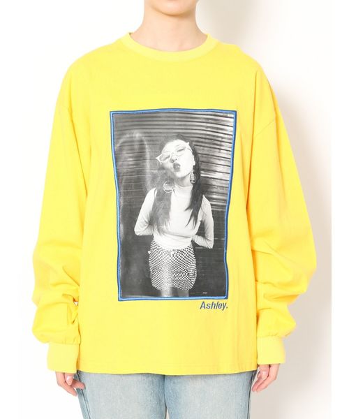 jouetie（ジュエティ）の「ガールフォトロンT（Tシャツ/カットソー・レディース・オフホワイト/ブラック/イエロー・MEDIUM）」の13枚目の写真