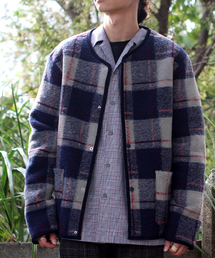 Vincent et Mireille | 2019【 Vincent et Mireille / バンソン・エ・ミレイユ 】BOA CHECK RV CARDIGAN ボア チェック リバーシブル カーディガン(ノーカラージャケット)