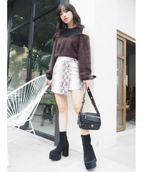 EVRIS（エヴリス）の「ラップミニスカート（スカート・レディース・ブラック/グリーン/その他1・SMALL/MEDIUM）」の20枚目の写真