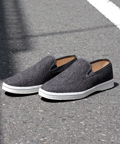 Dedes（デデス）の「Dedes / メッシュスリッポンスニーカー(5240)（スリッポン・メンズ・ネイビー/ダークグレー/ブラック/ライトグレー/ホワイト・44/42/43/40/41）」の4枚目の写真