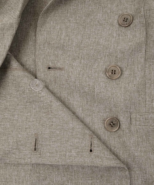 UR'S（ユアーズ）の「ﾘﾈﾝﾗｲｸﾀﾞﾌﾞﾙｼﾞｬｹｯﾄ（テーラードジャケット・レディース・サンドベージュ/グレイッシュベージュ/ブラウン・S/M/L）」の11枚目の写真