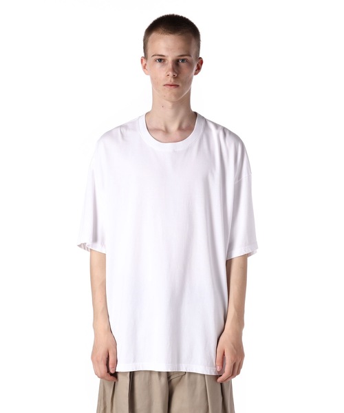 KAZUYUKI KUMAGAI ATTACHMENT（カズユキクマガイアタッチメント）の「超長綿天竺 クルーネックS/S（Tシャツ/カットソー・メンズ・グリーン/パープル/ホワイト/ライトイエロー/ダークネイビー/ライトパープル・2/3/1）」の17枚目の写真
