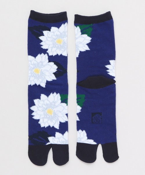 カヤ（カヤ）の「【カヤ】足袋型くつ下23～25cm 葉菊（ソックス/靴下・レディース・パープル/ブルー/キナリ・FREE）」の10枚目の写真