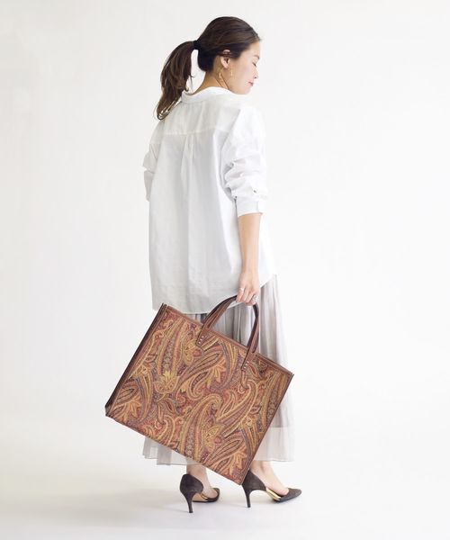 SHIPS(シップス)の「【Cangioli】ビッグシャツ◇(シャツ/ブラウス・レディース・ライトホワイト/ベージュ/ミント/サックスブルー・36/38)」の9枚目の写真