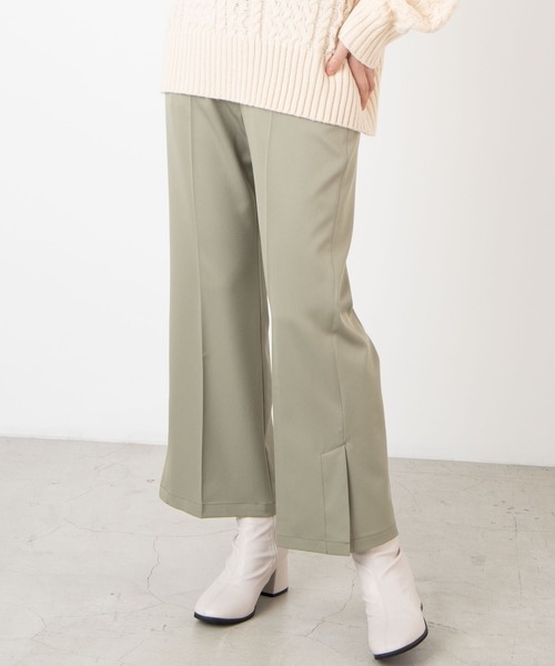 WEGO（ウィゴー）の「WEGO/センタープレスカラーパンツ（スラックス・レディース・ブラック/ナチュラル/ライトピンク/グリーン系その他/サックスブルー/ブラウン/ダークブラウン/アイボリー・FREE）」の7枚目の写真