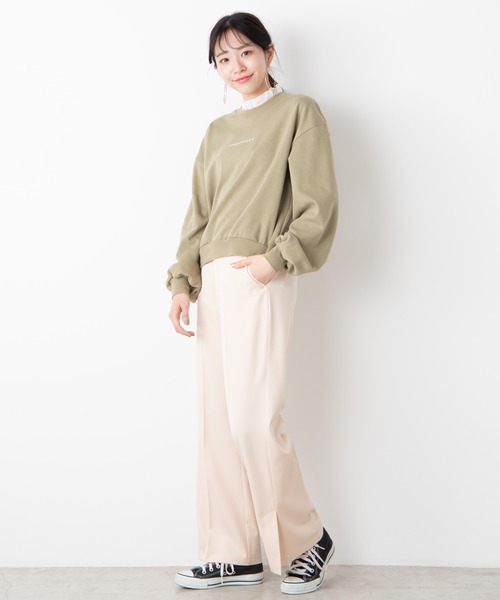 WEGO（ウィゴー）の「WEGO/センタープレスカラーパンツ（スラックス・レディース・ブラック/ナチュラル/ライトピンク/グリーン系その他/サックスブルー/ブラウン/ダークブラウン/アイボリー・FREE）」の17枚目の写真