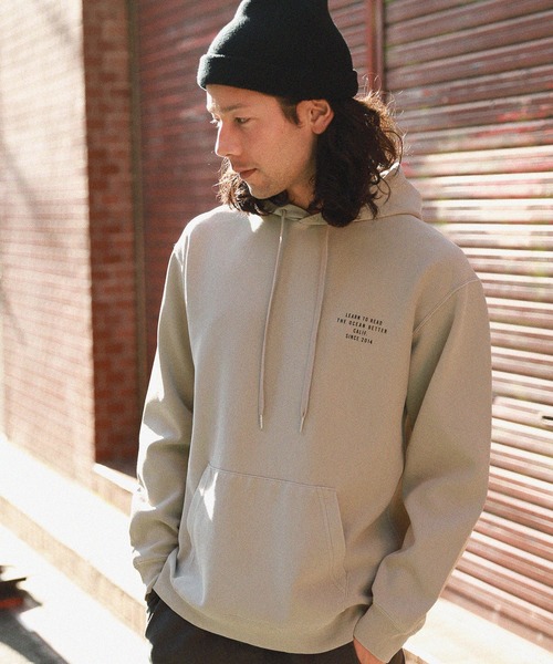 BAYFLOW（ベイフロー）の「ピグメントダンボールパーカ（パーカー・メンズ・ブルー/パープル/ベージュ/チャコール・MEDIUM/SMALL/LARGE）」の3枚目の写真