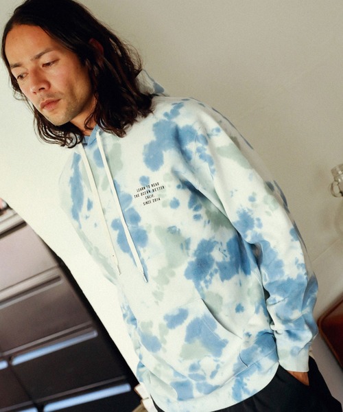 BAYFLOW（ベイフロー）の「ピグメントダンボールパーカ（パーカー・メンズ・ブルー/パープル/ベージュ/チャコール・MEDIUM/SMALL/LARGE）」の4枚目の写真