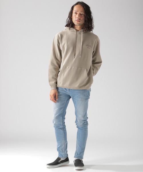 BAYFLOW（ベイフロー）の「ピグメントダンボールパーカ（パーカー・メンズ・ブルー/パープル/ベージュ/チャコール・MEDIUM/SMALL/LARGE）」の17枚目の写真