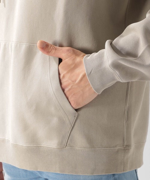 BAYFLOW（ベイフロー）の「ピグメントダンボールパーカ（パーカー・メンズ・ブルー/パープル/ベージュ/チャコール・MEDIUM/SMALL/LARGE）」の6枚目の写真