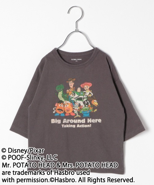 GLOBAL WORK(グローバルワーク)の「【キッズ】Disney/プリントT7分袖/ 862373(Tシャツ/カットソー・キッズ・ライトピンク/ブラック/ネイビー/ダークグレー・130cm/140cm/100cm/110cm/120cm)」の3枚目の写真