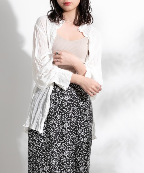 Aunt Marie's(アントマリーズ)の「クリンクルバンドカラーシャツ/ AUNT MARIE'S(シャツ/ブラウス・レディース・ホワイト/ブラック/ベージュ/ライトグリーン・FREE)」の19枚目の写真