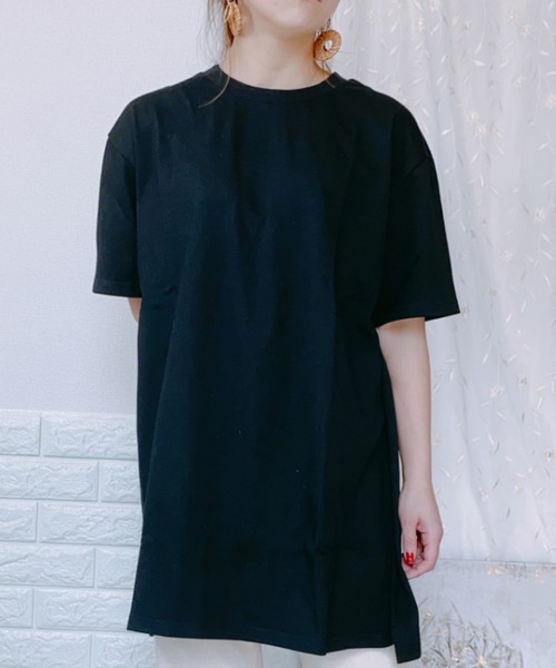 ap retro(アプレトロ)の「無地ミドル丈バックスリットTシャツ半袖【ZOZOTOWN限定商品】(Tシャツ/カットソー・レディース・ブラック/ブラウン/オフホワイト/ライトグリーン/グレイッシュベージュ・FREE)」の13枚目の写真