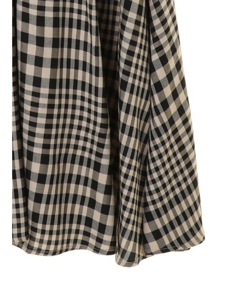 AMERICAN HOLIC(アメリカンホリック)の「7col.フロントタックギャザーロングスカート *〇(スカート・レディース・チェック/マルチ/キャメル/ベージュ系その他/ホワイト系その他7/グリーン系その他2/ブルー系その他・L/M)」の14枚目の写真