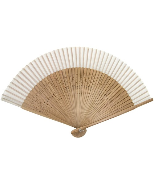 KYOETSU（キョウエツ）の「扇子袋付き茶骨正絹扇子（和装小物・メンズ・ホワイト/ライトブルー/ブラック/パープル/ネイビー/ブラウン/ピンク/イエロー/グリーン/コーラル/レッドパープル・フリー）」の12枚目の写真