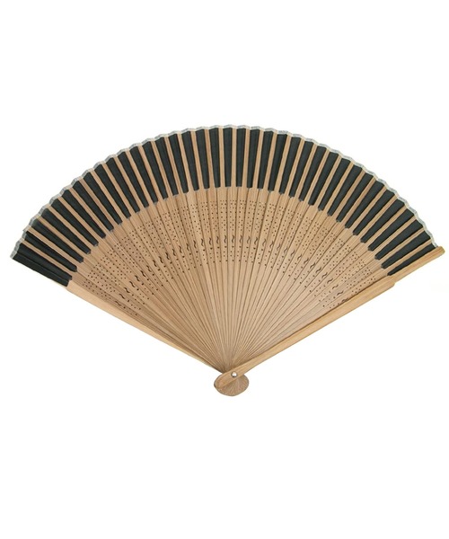 KYOETSU（キョウエツ）の「扇子袋付き茶骨正絹扇子（和装小物・メンズ・ホワイト/ライトブルー/ブラック/パープル/ネイビー/ブラウン/ピンク/イエロー/グリーン/コーラル/レッドパープル・フリー）」の22枚目の写真